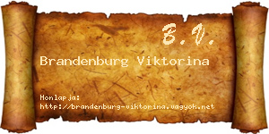 Brandenburg Viktorina névjegykártya